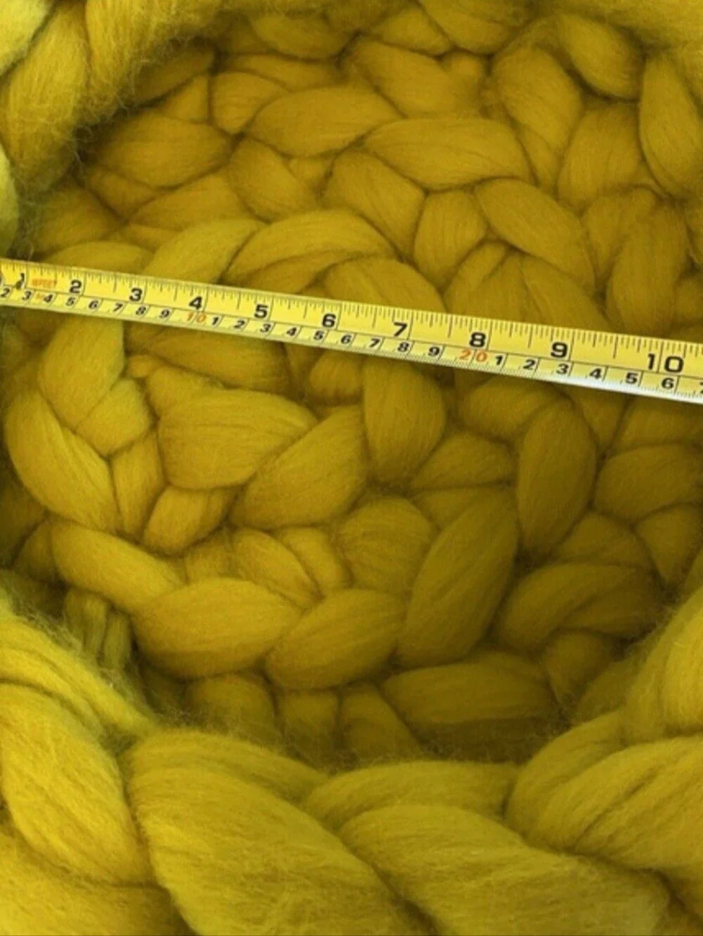 Cat / Small Dog Yarn Bed Mustard Yellow Chunky Yarn Homemade Merino Wool Cozy